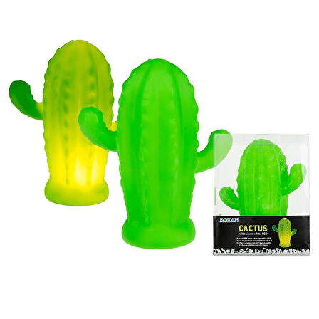 Pilli Silikon Led Işıklı Sevimli Kaktüs Gece Lambası Aydınlatması  GO50607831680