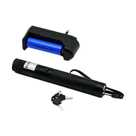GREEN LAZER SİYAH - PİL ŞARJLI YEŞİL LAZER METAL KASA BÜYÜK BEYAZ KUTU  GO5060Gok101170