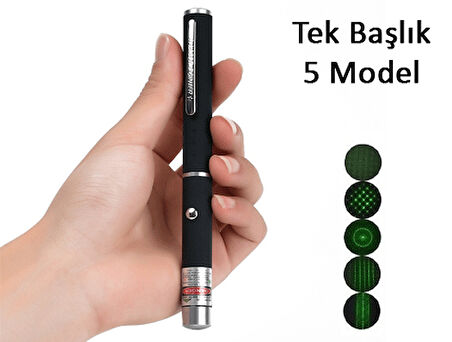 Yeşil Lazer Pointer 500 mW 15 Km Etkili (Tek Başlık 5 Model)  GO50603584710