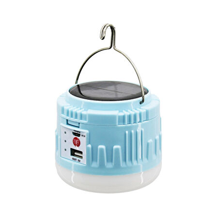 USB - SOLAR ŞARJLI ASKILI KAMP LAMBASI - POWERBANK  GO50607533450