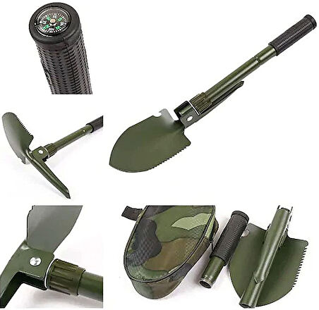 Katlanabilir Metal Kürek Seti Katlanır Kamp Küreği  GO50604912330