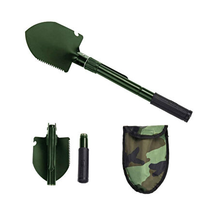 Katlanabilir Metal Kürek Seti Katlanır Kamp Küreği  GO50604912330