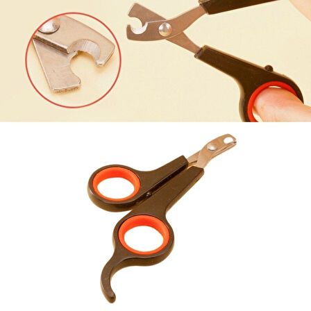 Küçük Çelik Uçlu Kedi Köpek Evcil Hayvan Tırnak Makası Pati Bakım Aleti Ergonomik Kaymaz Sap  GO50602045290