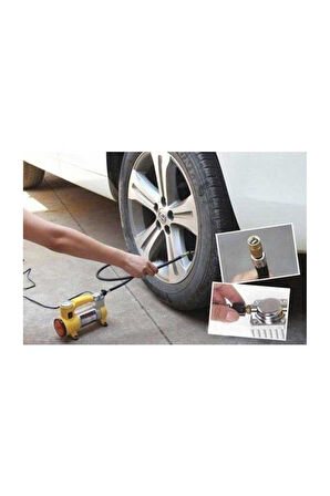Metal Gövdeli ve Işıklı Mini Araç Hava Kompresörü  GO50601633810