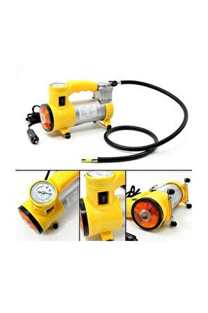 Metal Gövdeli ve Işıklı Mini Araç Hava Kompresörü  GO50601633810