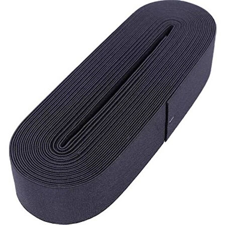 SİYAH - 4CM PAÇA LASTİK YASSI GENİŞ 10MT.  GO50603718160