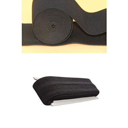 SİYAH - 1.5CM PAÇA LASTİK YASSI GENİŞ 10MT.  GO50604403830