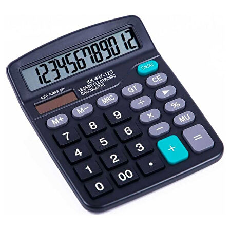 Standart Fonksiyonlu 12 Haneli Geniş LCD Ekran,Pill Masaüstü Hesap Makinesi  GO50601994550