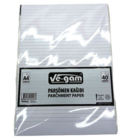 A4 40 PARÇA  ÇİZGİLİ PARŞÖMEN KAĞIDI  GO50606524570