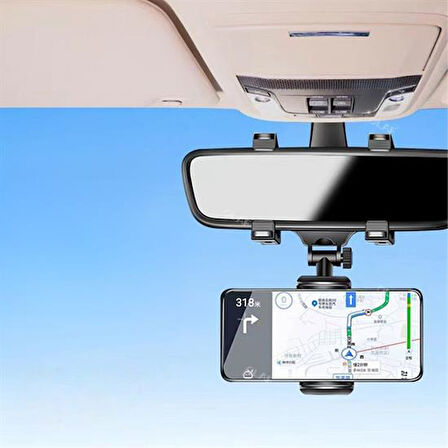 Araç İçi Dikiz Aynaya Takılan Telefon Tutucu Otomobil İçi Telefon Tutma Aparatı  GO50605971690