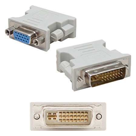 DVI TO VGA DÖNÜŞTÜRÜCÜ (DVI ERKEK VGA DİŞİ) DVI 24+5 PİN  GO506089MT-10649