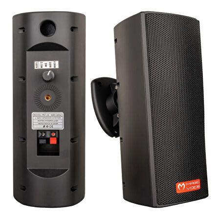 MAGICVOICE MV-26 2*7.5 CM 50 WATT 2Lİ TAKIM SİYAH TRAFOLU SÜTUN HOPARLÖR  GO50602914860