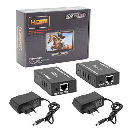 FULLY 608H HDMI TO CAT5/CAT6 60 METRE UZATICI EXTENDER (5060)