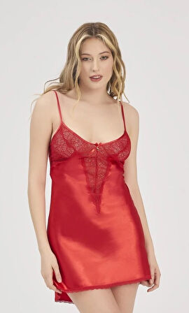 MOONLIGHT 329 KIRMIZI SATEN GECELİK OZN-23228