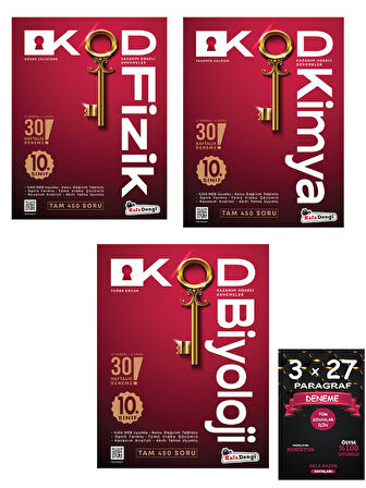 Kafadengi 10. Sınıf Fizik+Kimya +Biyoloji  KOD 30 Deneme
