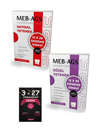 Pelikan 2025 MEB-AGS Sayısal+Sözel Yetenek 40 Deneme 2 li Set