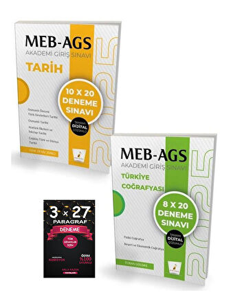 Pelikan 2025 MEB-AGS Tarih+Türkiye Coğrafyası 40 Deneme 2 li Set
