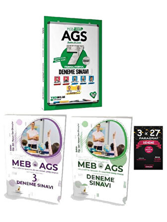 Yediiklim + Pelikan 2025 MEB-AGS Tüm Dersler 7+4 Deneme 3 lü Set