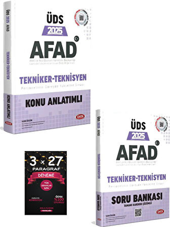 Data AFAD Tekniker - Teknisyen ÜDS Konu+Soru
