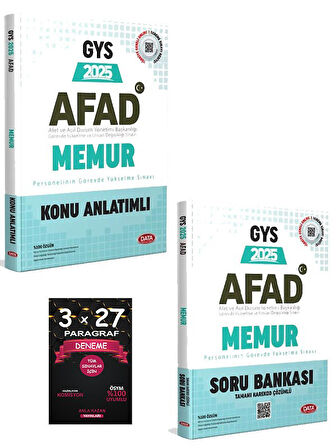 Data AFAD Memur GYS Konu+Soru 