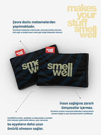 SmellWell Aktif Ayakkabı Koku Giderici Yastıkçık - Siyah Zebra