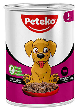 PETEKO 12 ADET JÖLELİ YETİŞKİN KÖPEK MAMASI BİFTEKLİ