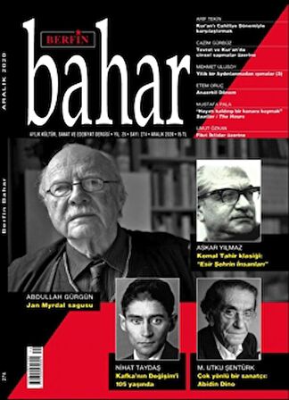 Berfin Bahar Aylık Kültür Sanat ve Edebiyat Dergisi Sayı: 274 Aralık 2020