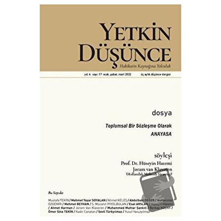 Yıl: 4 Sayı: 17 - Ocak. Şubat, Mart 2022