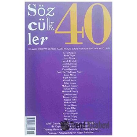 Sözcükler Dergisi Sayı: 40 Kasım - Aralık 2012