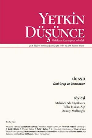 Yıl: 5 Sayı: 19 - Temmuz. Ağustos, Eylül 2022