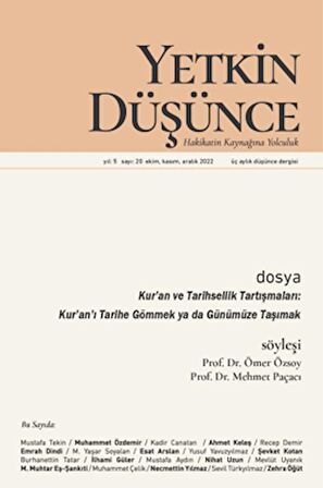 Yıl: 5 Sayı: 20 - Ekim, Kasım, Aralık 2022