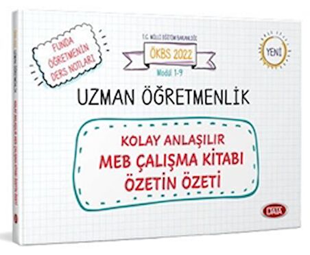 2022 ÖKBS Uzman Öğretmenlik Kolay Anlaşılır MEB Çalışma Kitabı Özetin Özeti