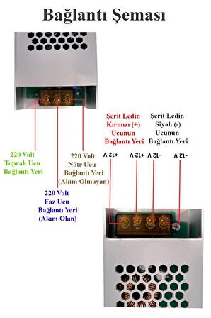 Cata CT-2676 17A 204W Slim Led Şerit Trafosu