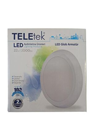 Teletek 22W Glop Led Armatür Sarı 3000K