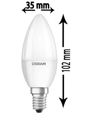 Osram 4,9W (40W) Dim Led Mum Ampul Sarı (6 Adet) Işığı Kısılabilir Lamba E14