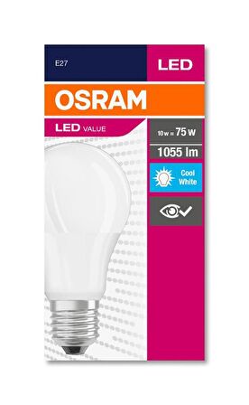 Osram 10W (75W) Led Ampul Beyaz 6500K E27 (2 Adet)