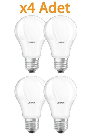 Osram 10W(75W) E27 Led Ampul 6500K Beyaz (4 Adet)