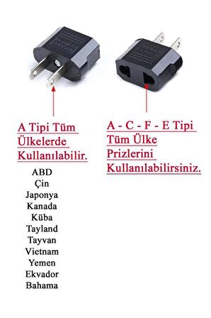 Amerikan - Türk Çevirici Adaptör