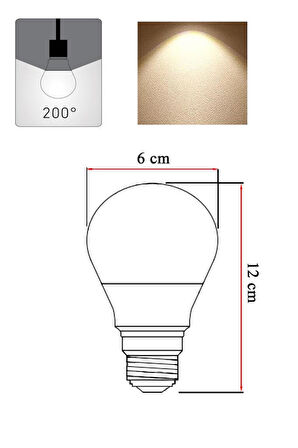 Panasonic 14W (100W) Led Ampul 3 Adet - Sarı Işık E27 Led Lamba