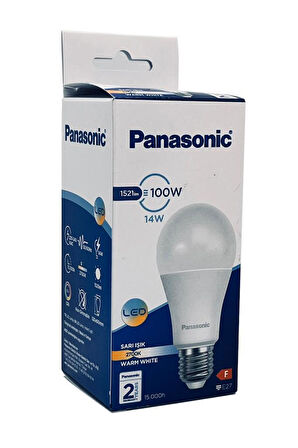 Panasonic 14W (100W) Led Ampul 3 Adet - Sarı Işık E27 Led Lamba