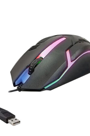 Şahnet 8733-3D Işıklı Kablolu Oyuncu Mouse - 1200DPI