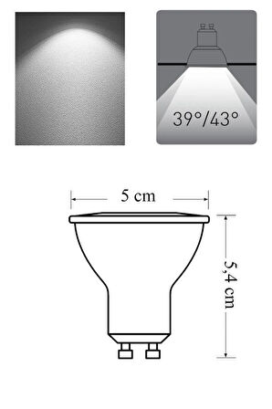 Panasonic 4W (50W) Led Spot Ampul Beyaz 6500K - 6 Adet Avize Çanak Lamba