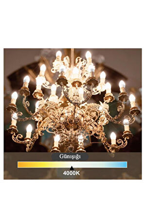 Panasonic 6,5W (50W) Led Mum Ampul Gün Işığı 4000K - E14 3 Adet Avize Lambası