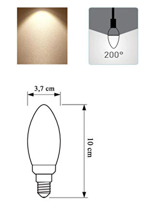 Panasonic 4,9W (40W) Led Mum Ampul Sarı 2700K - E14 3 Adet Avize Lambası