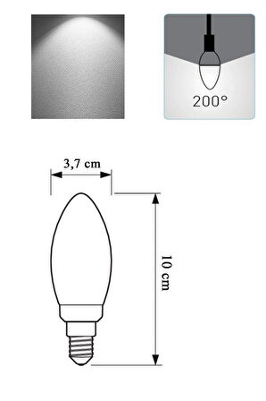 Panasonic 4,9W (40W) Led Mum Ampul Beyaz 6500K - E14 6 Adet Avize Lambası