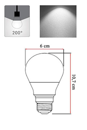 Panasonic 8,5W (63W) Led Ampul 6500K - Beyaz Işık 6 Adet Tasarruflu Lamba