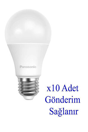 Panasonic 8,5W (60W) Led Ampul 2700K - Sarı Işık 10 Adet Tasarufflu Lamba