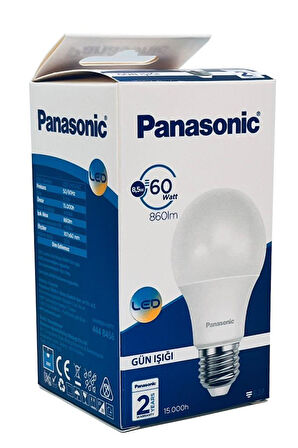 Panasonic 8,5W (60W) Led Ampul 4000K - Gün Işığı 3 Adet Tasarruflu Lamba