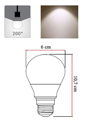 Panasonic 4,9W (40W) Küçük Led Ampul 4000K - Gün Işığı 6 Adet Avize Lambası