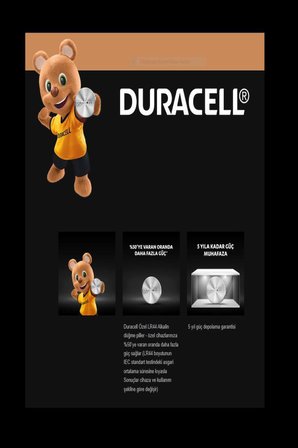 Duracell LR44 1,5V Alkalin Düğme Pil 4 Lü